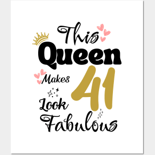 This Queen Makes 41 Look Fabulous 41Th Birthday Posters and Art